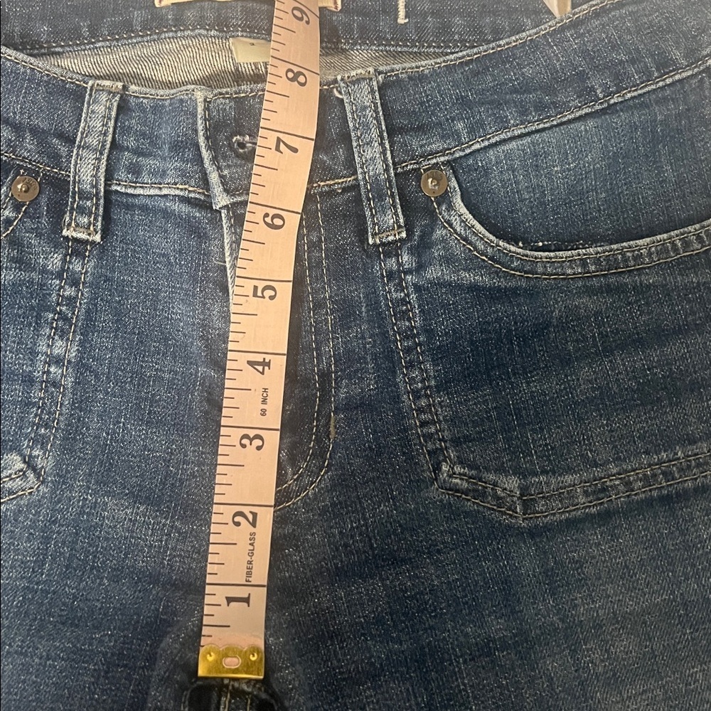 GAP Women' Size 2 Boot Cut Stretch Mid Rise Flap Pockets Dk Wash Denim Jeans Y2K - Picture 10 of 11